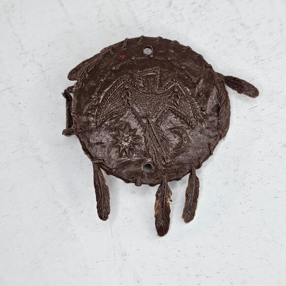 Vintage Marx Johnny West Shield Eagle Chief Cherokee Geronimo Accessories Brown - Picture 2 of 8